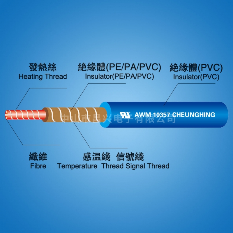 PVC雙層發(fā)熱線UL10357